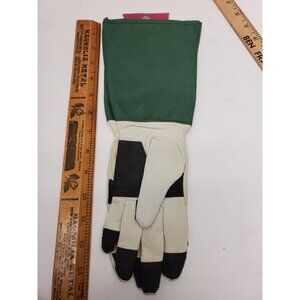 Premium Red Steer Rose Tender Womens Goatskin Gardening Gloves Size Small